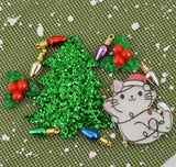 Tangled Up in Christmas White Cat Embellishment Mix