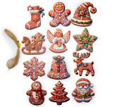 Gingerbread Cookie Christmas Wood Ornaments