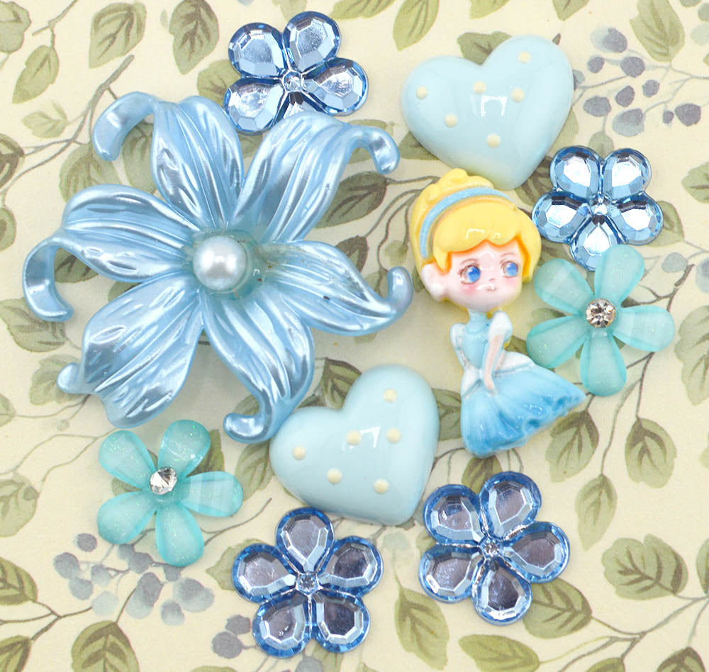Cinderella’s Blue Garden Craft Embellishment Pack