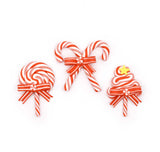 Sweet Candy Cane Resin Embellishments – 3 Piece