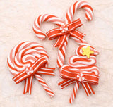 Sweet Candy Cane Resin Embellishments – 3 Piece