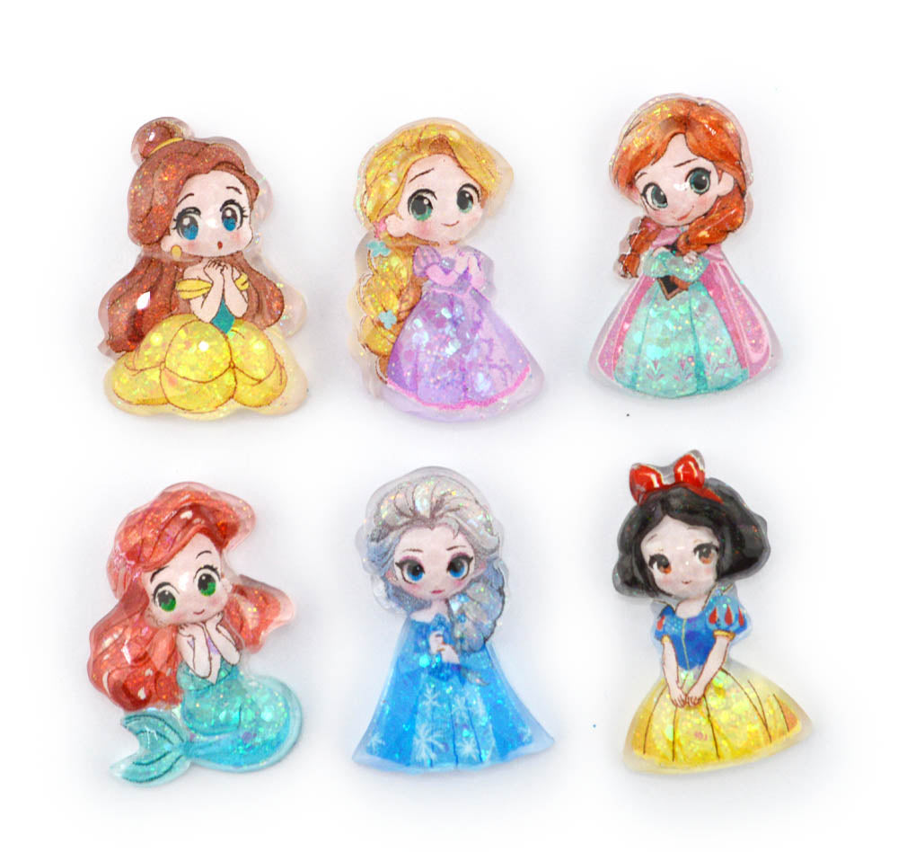 Crystal Sparkle Princesses Resin Craft Pieces