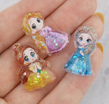 Crystal Sparkle Princesses Resin Craft Pieces