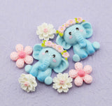 Flower Elephants Craft Embellishments