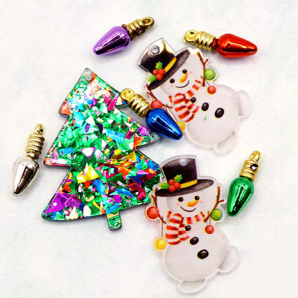Frosty Jamboree Winter Acrylic Charm Embellishments