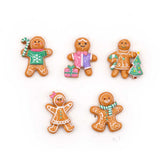 Gingerbread Friends Resin Embellishments – 5 Piece