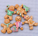 Gingerbread Friends Resin Embellishments – 5 Piece