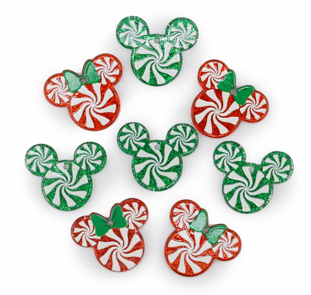 Peppermint Mouse Acrylic Charms
