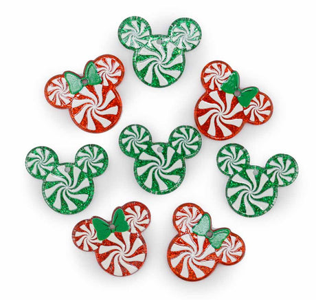 Peppermint Mouse Acrylic Charms