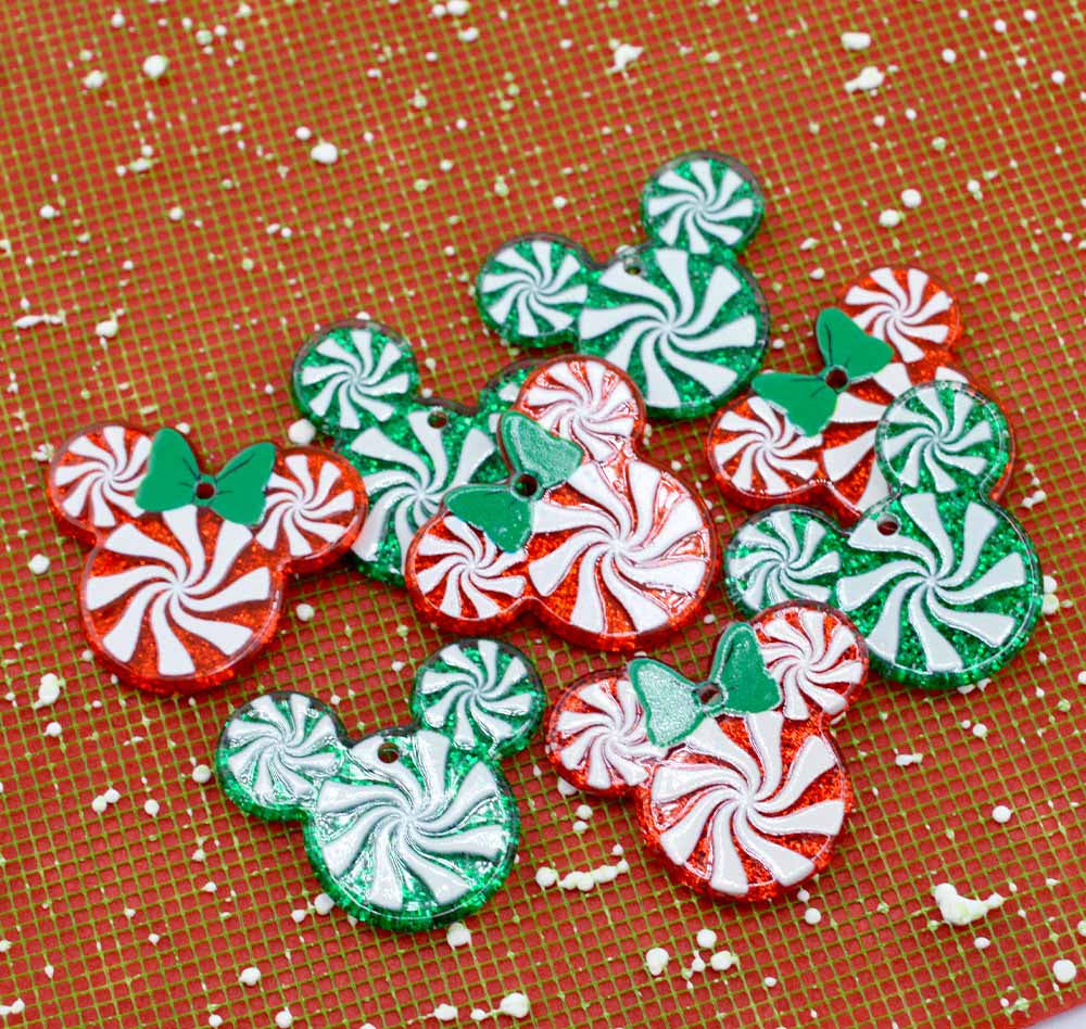 Peppermint Mouse Acrylic Charms