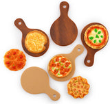 Miniature Resin Pizza & Tray Food Craft Embellishments