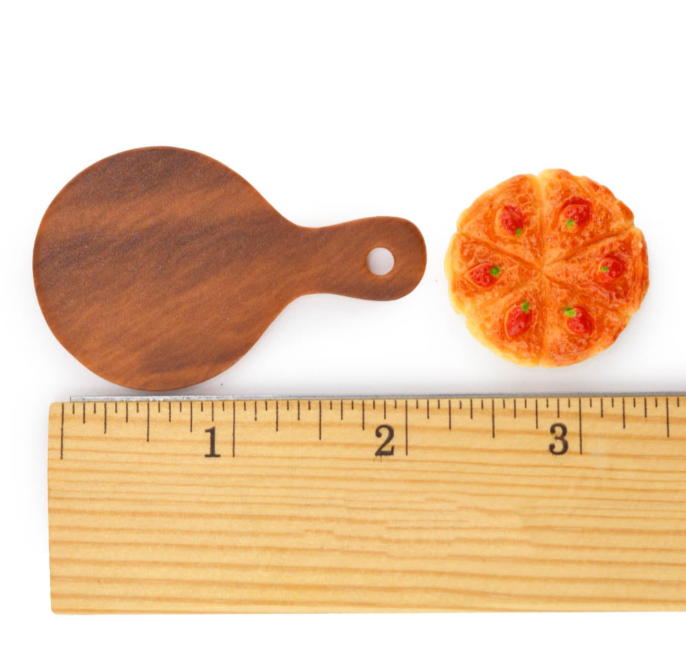 Miniature Resin Pizza & Tray Food Craft Embellishments