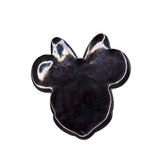 A black plastic tray shaped like a mouse head silhouette, featuring two small spouts at the top, shown on a plain white background.
