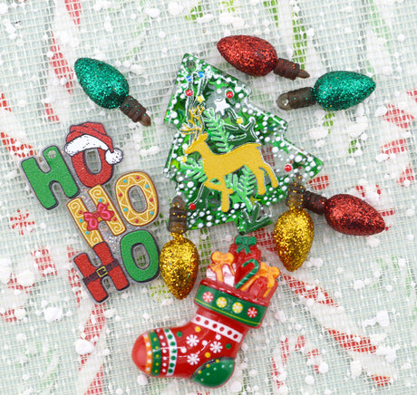 Merry & Bright Christmas Craft Embellishments