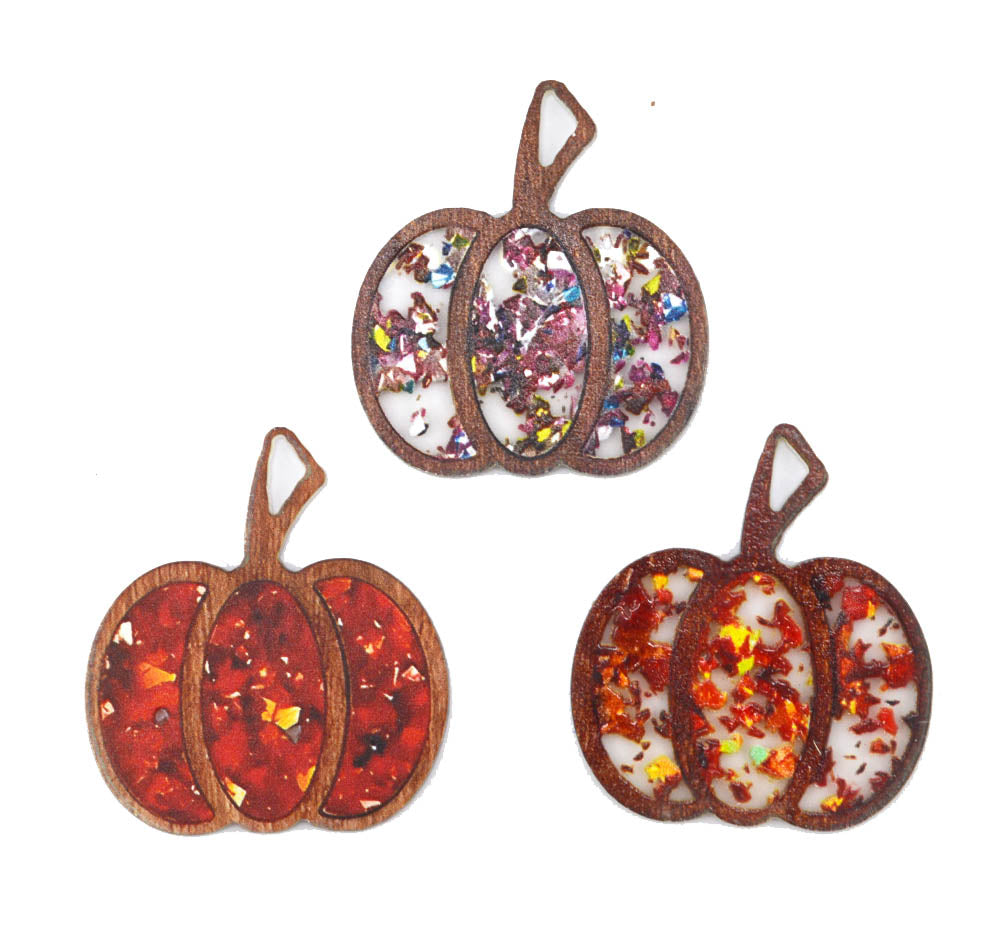 Mosaic Pumpkins Wood Craft Embellishments