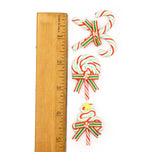Classic Christmas Candy Cane Resin Embellishments – 3 Piece