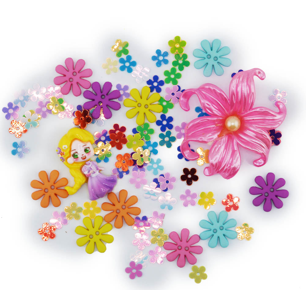 Kawaii Rapunzel Garden Craft Embellishment Pack