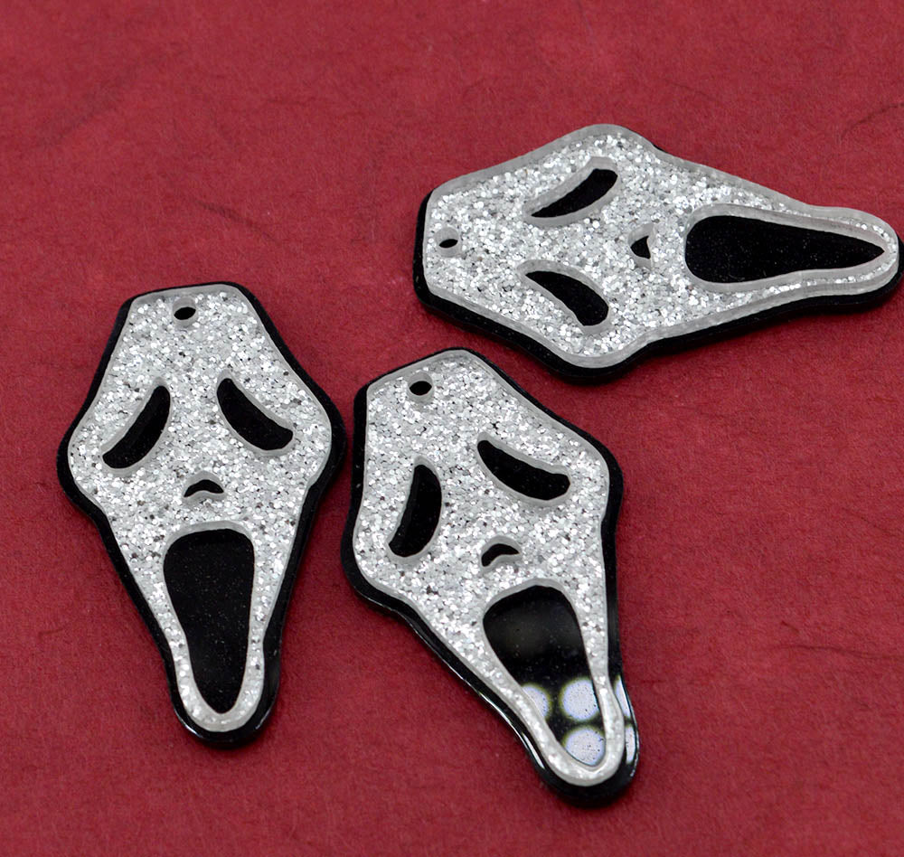Scream Face Resin Craft Embellishments