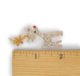 Snowflake Reindeer Rhinestone Earrings