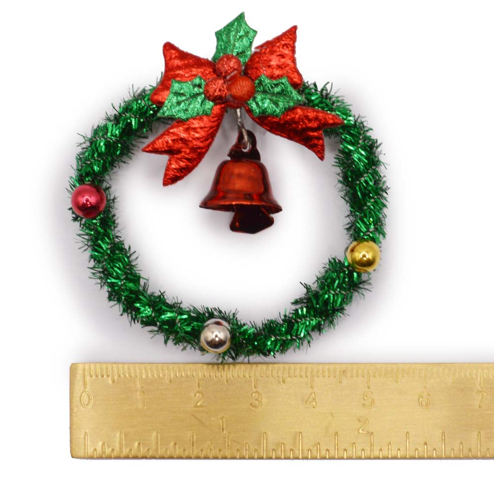 Festive Christmas Bell Wreath Embellishment