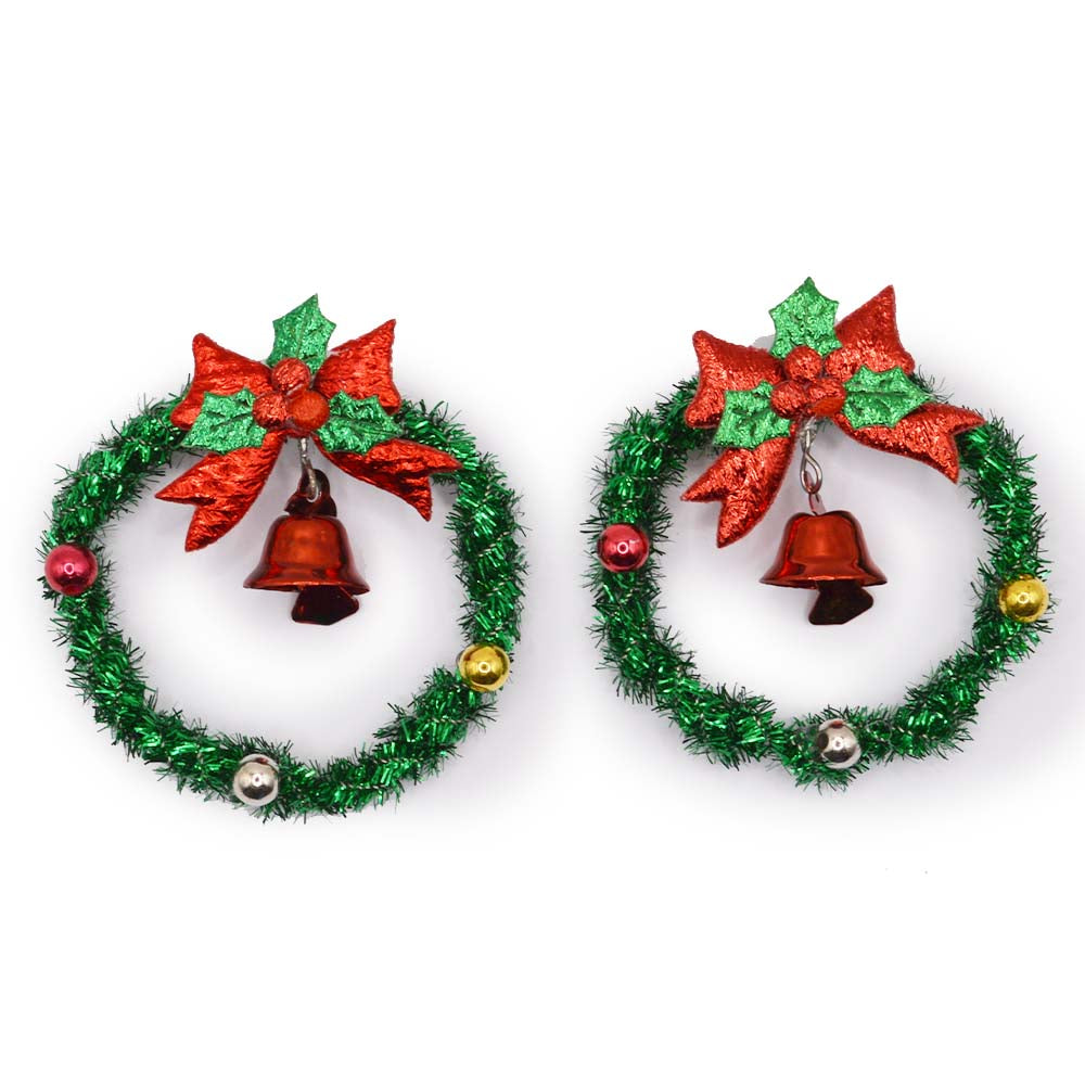 Festive Christmas Bell Wreath Embellishment