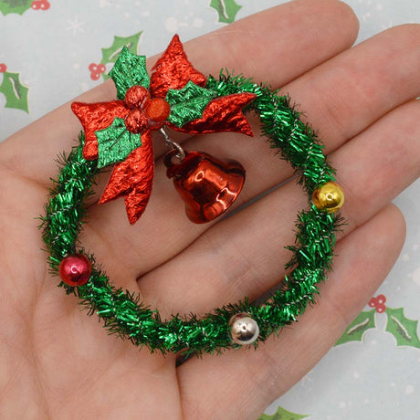 Festive Christmas Bell Wreath Embellishment