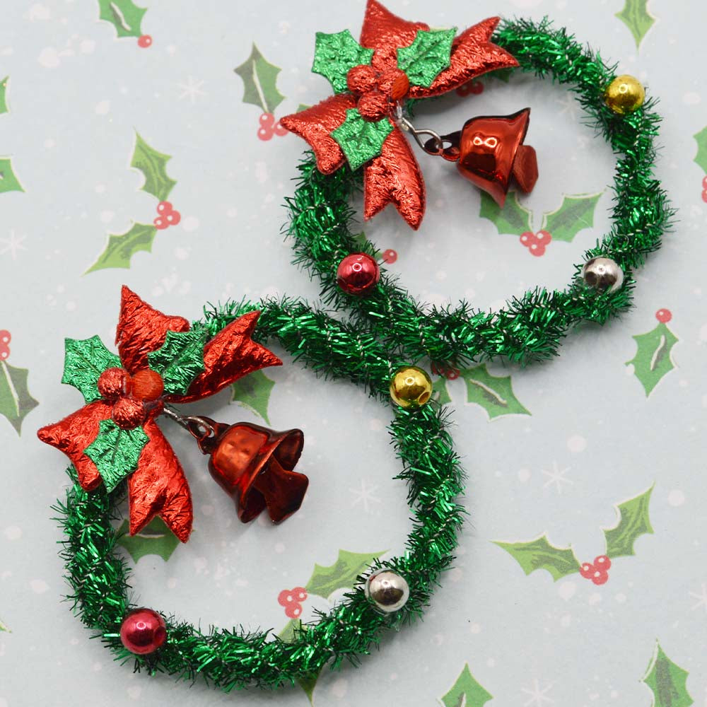 Festive Christmas Bell Wreath Embellishment