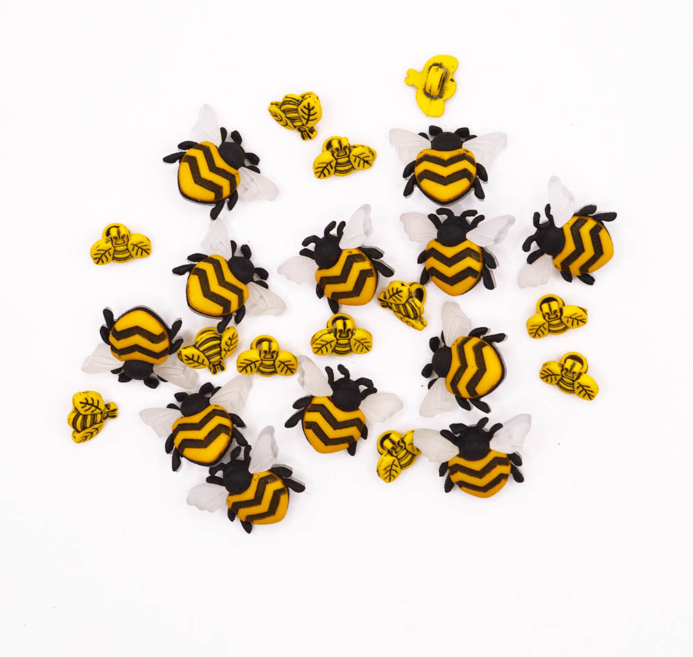 large and small decorative bee embellishments for crafting