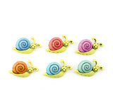 Springtime Sparkle Snail Loop-Back Buttons