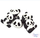 Adorable black and white pandas add to animal crafts and children's projects