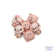 Six adorable pink pigs add to barnyard and animal themed projects