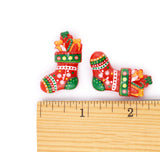 Vintage Christmas Stockings Resin Embellishments