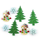 Snowmen and Glitter Trees Embellishment & Felt Pack