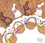 Easter Basket and Chocolate Bunnies buttons make up this photo