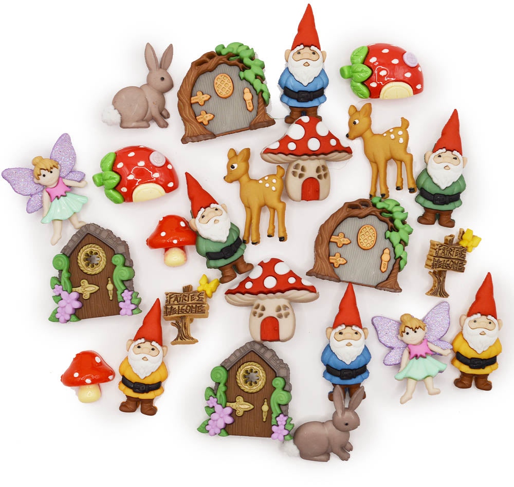 Fairy garden and gnome embellishments for spring and easter crafting