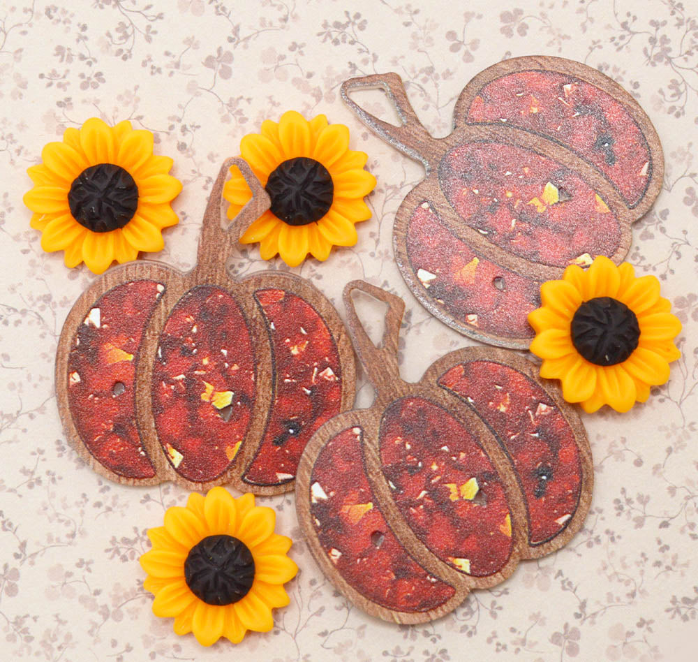 Sunflower & Pumpkin Harvest Craft Embellishment Pack