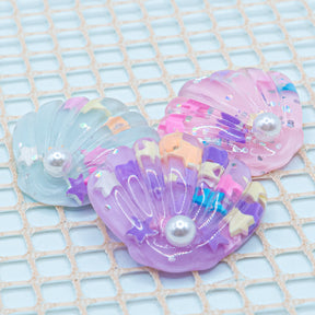 glitter seashell craft buttons for summer and and kid crafts