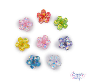 Small resin glitter craft buttons for gluing to crafts