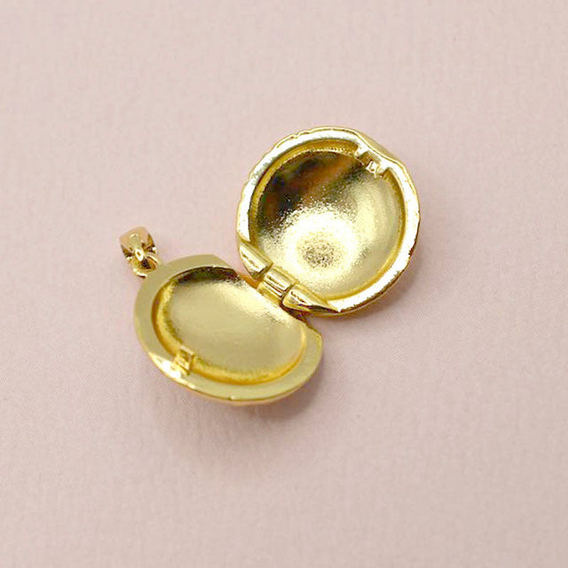 Field of Flowers Gold Locket