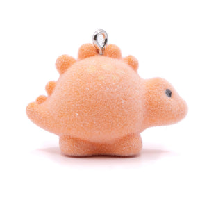 This chunky Stegosaurus features a bold orange color and a perfectly plump build, perfect for adding whimsy to your necklaces, earrings, and more. Each charm measures 22.5mm x 32mm x 18.5mm.