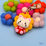 Sunflower-inspired cat perfect for charm and keychain projects