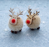 Fluffy Woodland Deer Hanging Ornament