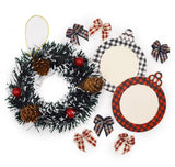 Mini Christmas Wreath & Plaid Ornament DIY Craft Pack