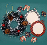 Mini Christmas Wreath & Plaid Ornament DIY Craft Pack