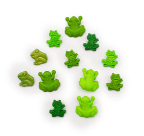 a pack of green shank-back buttons for crafting and sewing projects