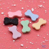 Colorful patterned dog bones add to pet themed projects, flat-back embellishments