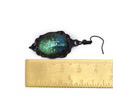 Zinc Alloy Glass Witch Dangle Earrings