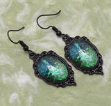Zinc Alloy Glass Witch Dangle Earrings