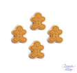 Four flat-back gingerbread cookies add to holiday and baking projects