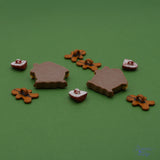 Gingerbread houses, cookies and gumdrops add to holiday and baking themed crafts. Shank-back and flat-back embellishments